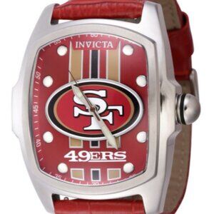Invicta NFL San Francisco 49ers Men's 47mm Watch Red with 2 extra leather straps